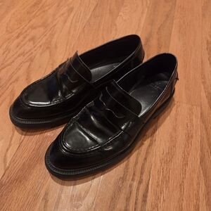 Vagabond Black Leather Loafers, Size 39 or US 9